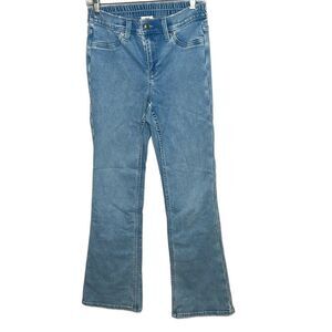 Aerie Light Wash Elastic Waist Flare Leg Jeans. Size Small Regular.